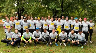 30 ADLER trotzten beim Tiroler Firmenlauf Wind & Wetter.