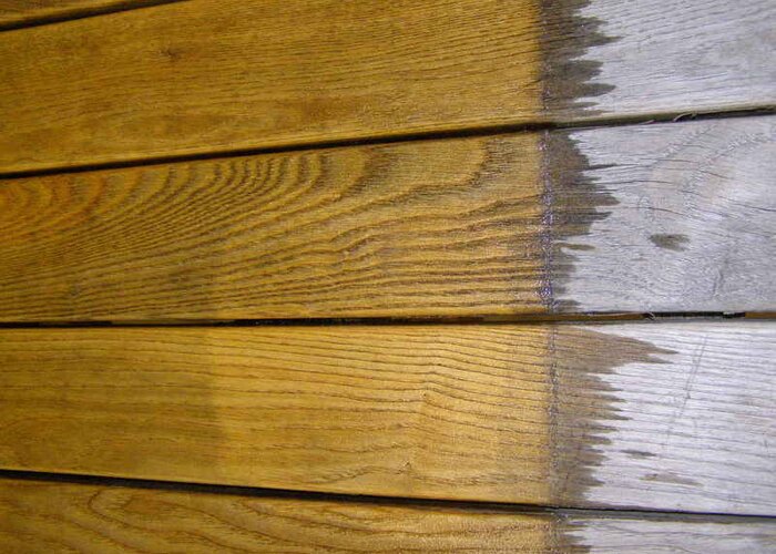 Účinok ADLER Holzentgrauer - predtým / potom